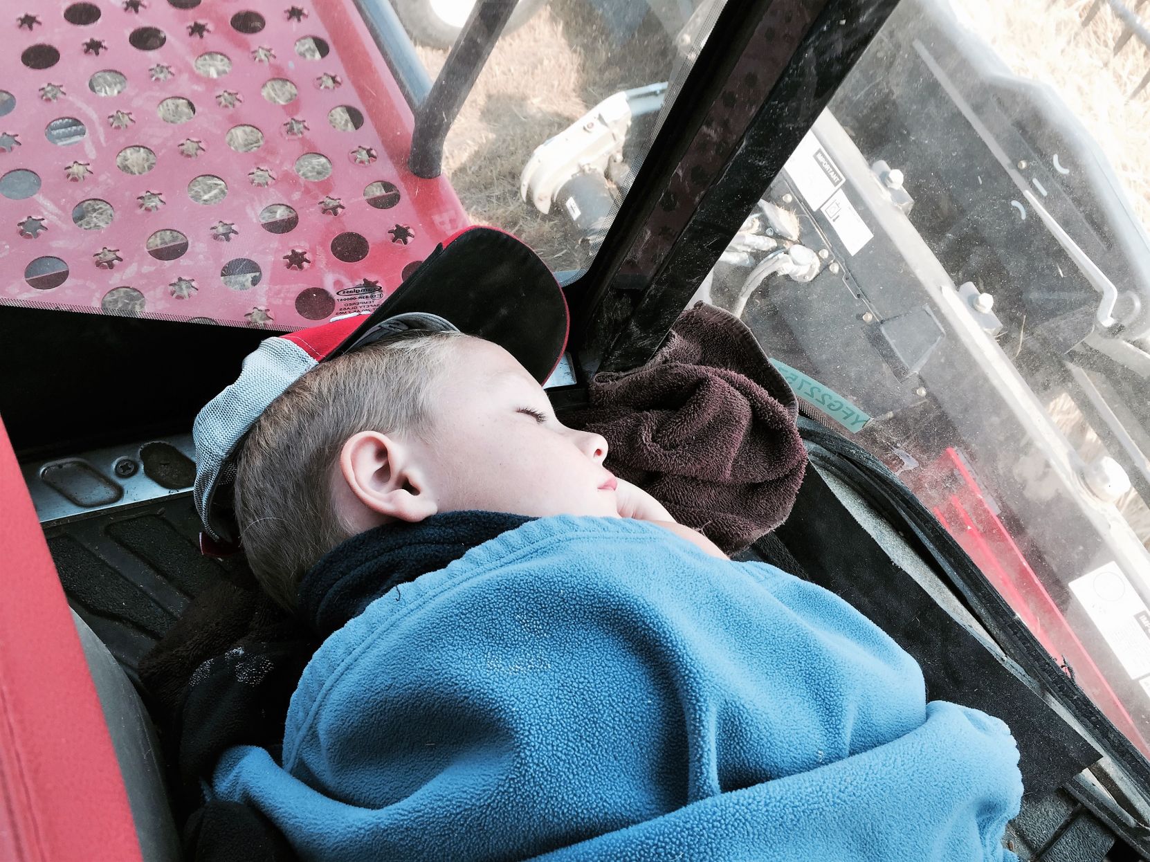 Little Farmer All Tuckered Out
